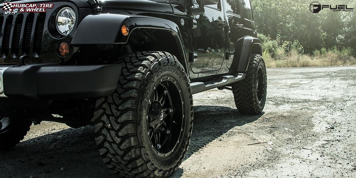 vehicle gallery/jeep wrangler fuel hostage d531 0X0  Matte Black wheels and rims
